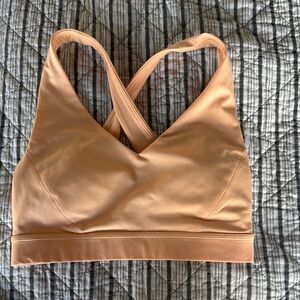 Lululemon Orange Sports Bra with Criss-Cross Straps